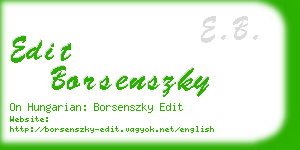 edit borsenszky business card